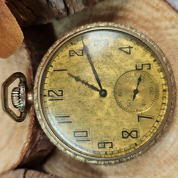 VINTAGE ELGIN 12S 1922 JEWELS GOLD FILLED POCKET WATCH - Picture 2 of 11